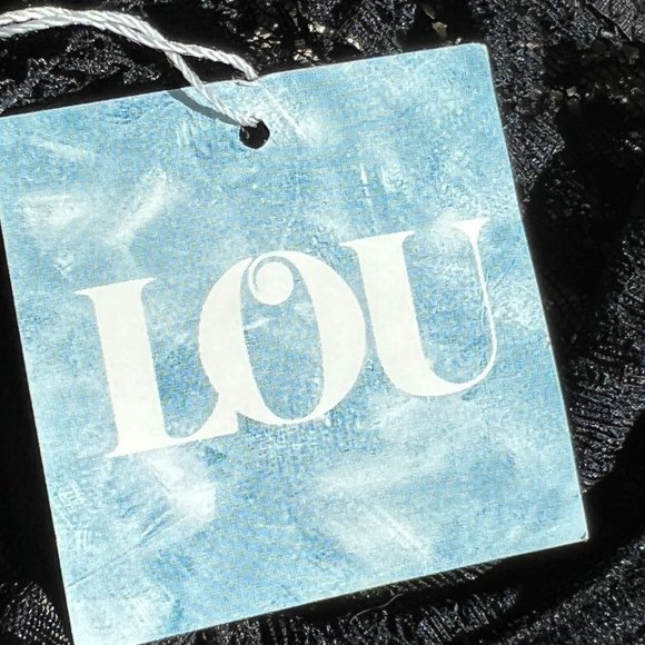 Vintage Lou Bra from Paris France Dainty Daisy Lace flowers & Bows Black 34B 36C - Picture 14 of 15